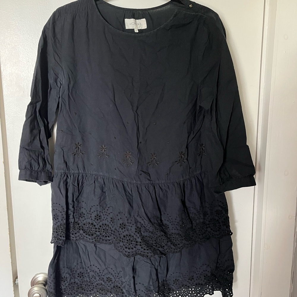 Black Eyelet Dress